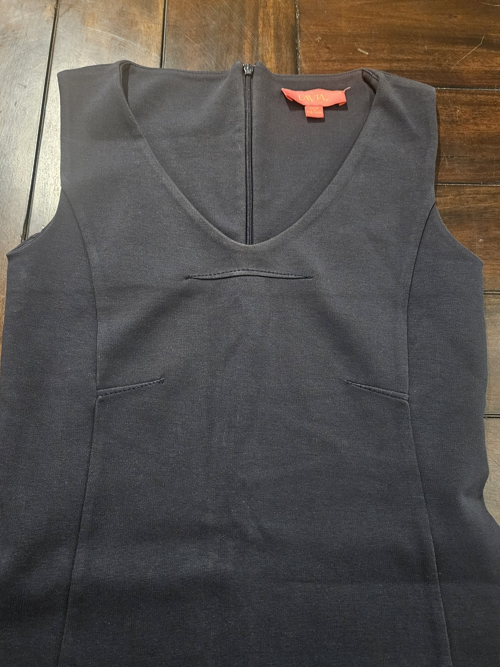 Lavia Black cotton, polyamide & elastane dress with zipper back in a S #workwear